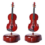 2 Cajas De Música For Violín, Base Musical Giratoria, Músic