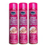 Kit 3 Unidades Spray Secante De Esmalte 400ml Ideal