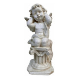 Figura De Ángel Hermosa Detallado En Yeso Ceramicado 40cm  