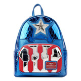 Mini Mochila Loungefly Marvel Shine Capitán America Infinity