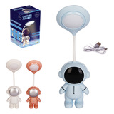 Luminária Infantil De Mesa Astronauta Recarregável Usb Cor Da Cúpula Azul-celeste Cor Da Estrutura Água 110v/220v