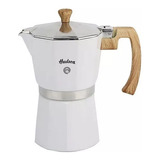 Cafetera Italiana Blanca Hudson Induccion 6 Tazas M Chef Bz3