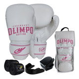 Kit Boxe Muay Thai Profissional Luva Bandagem Bucal Olimpo