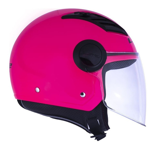 Capacete Aberto Ls2 Airflow Of562 Monocolor Rosa Lançamento