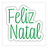 Placa Quadro Happy Feliz Natal Verde E Branco - Decoração 