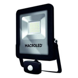 Proyector Reflector Led Macroled Sensor Movim 30w Luz Cálida