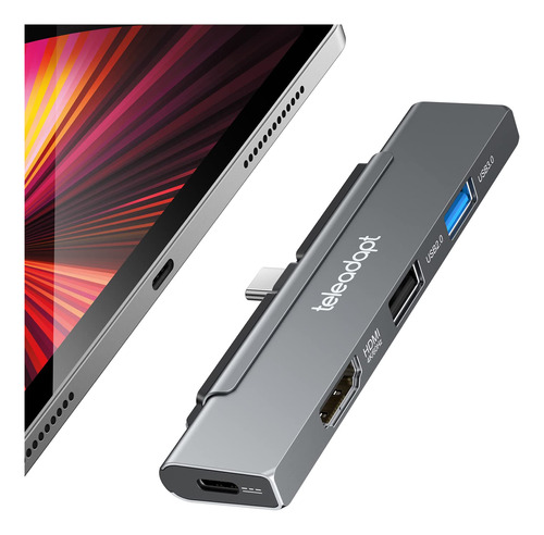 Teleadapt iPad Pro Usb C Hub, Adaptador De Concentrador 5 En