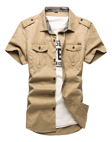 Outdoor Military Casual Workwear Short Sleeved Shirt