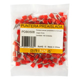 Puntera Tubular Brinna Terminal Doble Tiff 0,5mm X100