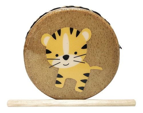 Instrumento Musical Tambor Mini Tigre Bebe Personalizado