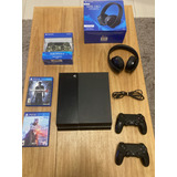 Playstation 4 - 500gb + 2 Joysticks + Auriculares + 2 Juegos