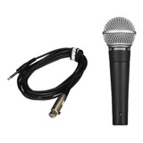 Kit De Micrófono Micrófono Shure Sm58 + Cable C15ahz Xlrplug
