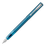 Parker Vector Xl Lapicera Pluma Fuente Teal Metalico Color De La Tinta Azul