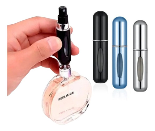 Kit X3 Perfumeros Recargables Atomizadores De Perfume 5 Ml 