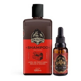 Kit 1x Shampoo 120ml E 1x Óleo 30ml Barba Negra Don Alcides