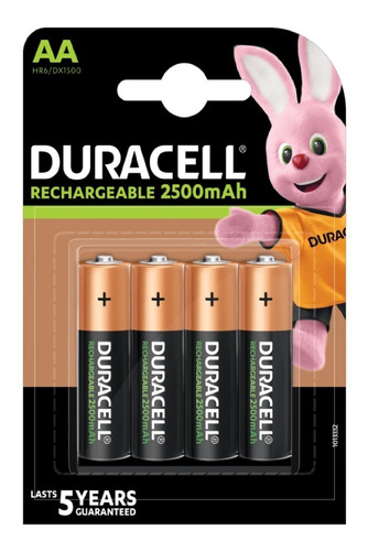 Duracell Recargable Aa   X 4 / Crisol Tecno