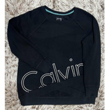 Sudadera Hoodie Calvin Klein Crop Top Sin Gorro Para Mujer L