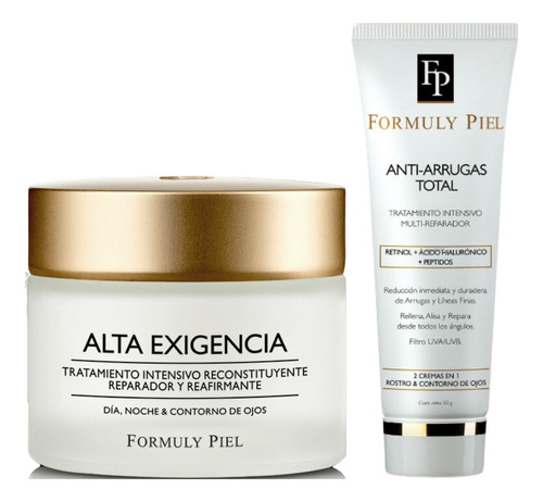 Kit Crema Alta Exigencia Formuly Piel + Antiarrugas Total