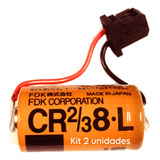 Kit 2 Cr2/38.l Fdk Fuji Cr2/38l 3v Com Conector Plc Cnc