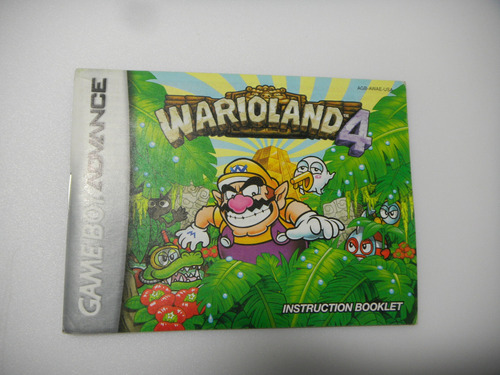 Manual Warioland 4 Gameboy Advance Original Americano 