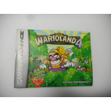 Manual Warioland 4 Gameboy Advance Original Americano 
