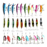 Hopemob Pack 30 Pz Poppers Cebos Cucharillas Con Anzuelos Para Una Pesca Exitosa En Todo Tipo De Agua Mar Rios Y Lagunas