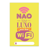 Placa Decorativa Em Pvc Para Parede Wifi - Ref 02 Amarela