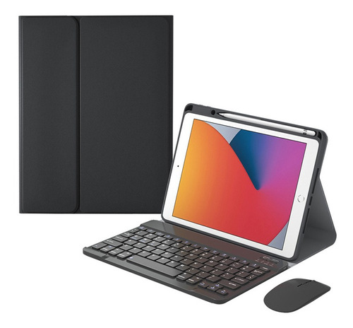 Funda Con Teclado Ratón Ñ Para iPad 10.2 9ª 8ª 7ª Generación