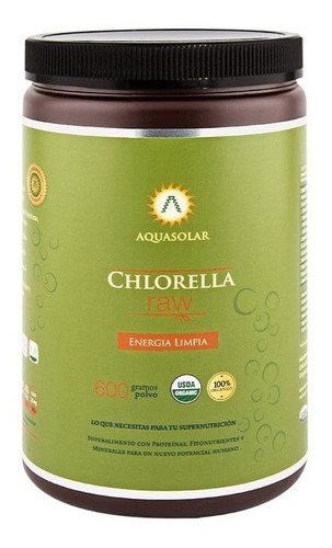 Chlorella Raw 600 G Polvo 100% Orgánico Aquasolar