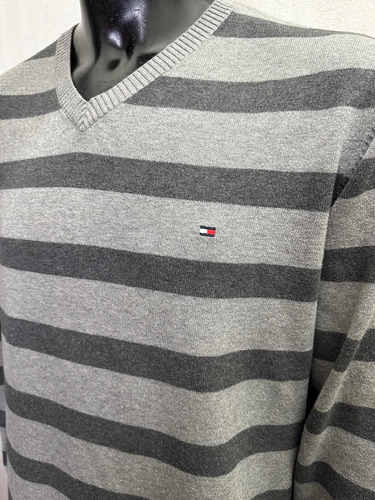 Sweater Tommy Hilfiger Striped Grey/grey Talle Large