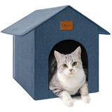 Refugio Impermeable Para Gatos Al Aire Libre Azul Marino