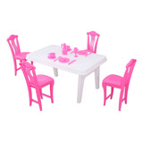 Juego De Sillas De Mesa De Comedor Dollhouse, Simulación Inn