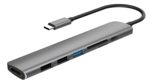 Adaptador 7 Em 1 Leitor Cartão Sd 4k Hdmi Usb C Macbook M2