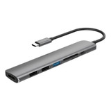 Adaptador 7 Em 1 Leitor Cartão Sd 4k Hdmi Usb C Macbook M2