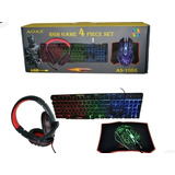 Kit Gamer Teclado + Mouse + Audifono + Padmouse Aoas Gamer  