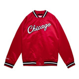 Mitchell & Ness Chamarra Chicago Bulls Logo Doble Atras Tns