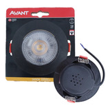 Kit 10 Luminárias Spot Led Redondo De Embutir 5w 3000k Avant Cor Preto 110v/220v