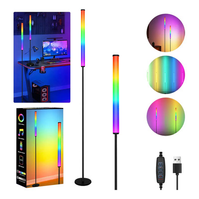 Lámpara De Piso Led Rgb Lámpara De Pie Minimalista Multicolor Control USB 120cm Luz Ambiental De Escritorio Luz Ambiental Para modernas | MercadoLibre