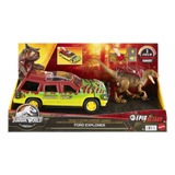 Mundo Jurássico Veículo E Dinossauro Jurassic World - Hnd20