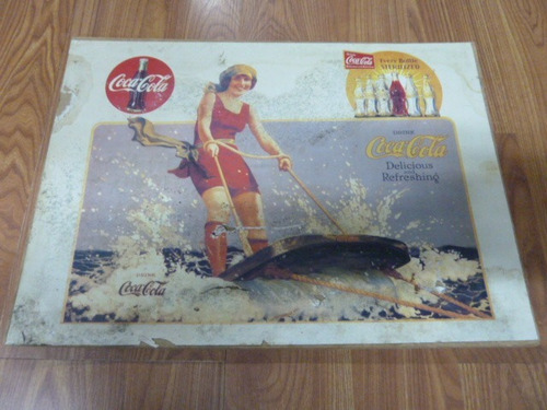 Cartel Coca Cola Afiche Antiguo Original No Enlozado 