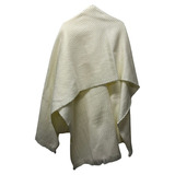 Ruana Chal Pashmina Unisex Invierno Lisa Blanca