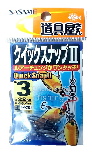 Mosqueton Sasame Quick Snap Fp-280 N 3 Japon 22 Kg Rapido