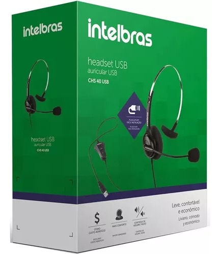 Headset Intelbras Chs40 Usb - Telemarketing