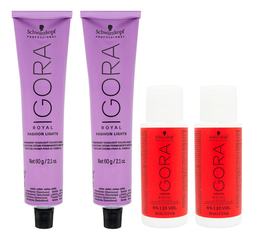 Schwarzkopf Igora Fashion Lights Kit X2 Tinturas + Oxidantes