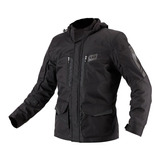 Campera Moto Ls2 Cordura Hombre Metropolis Negro Masxmoto