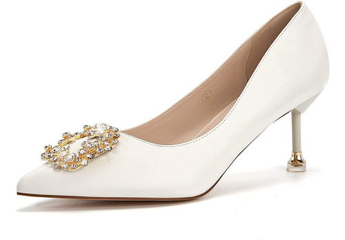 Zapatos Elegantes De Vestir De Novia Con Diamantes De Imitac