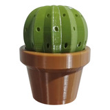 Palillero Con Forma Cactus, En Maceta, Simulador