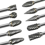 10 Fresa Metal Duro Tungstenio Gravação Mini Retifica Dremel