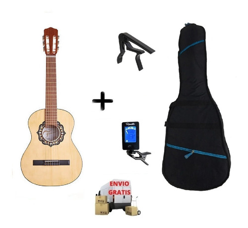 Guitarra  Clásica Fonseca 25 Mate + Funda + Capo + Afinador