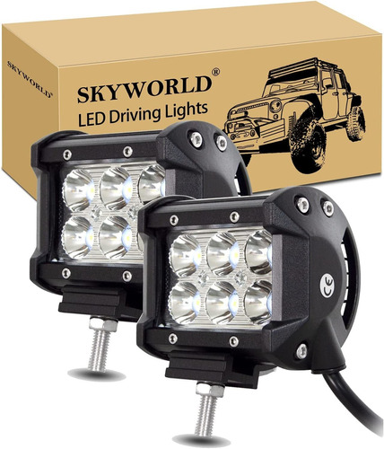 2 Piezas 4 Pulgadas 18w Spot Led Pods Off Road Driving ...